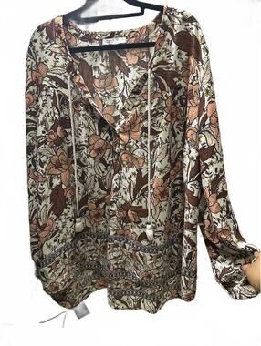 DR2 XL Floral Tunic Blouse